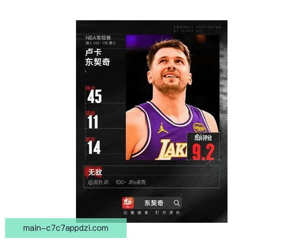 东契奇三双发威湖人狂胜奇才